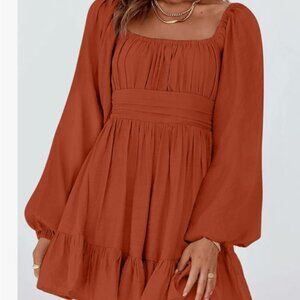 NWT Dokotoo  Backless Ruffle Mini Dress L Large